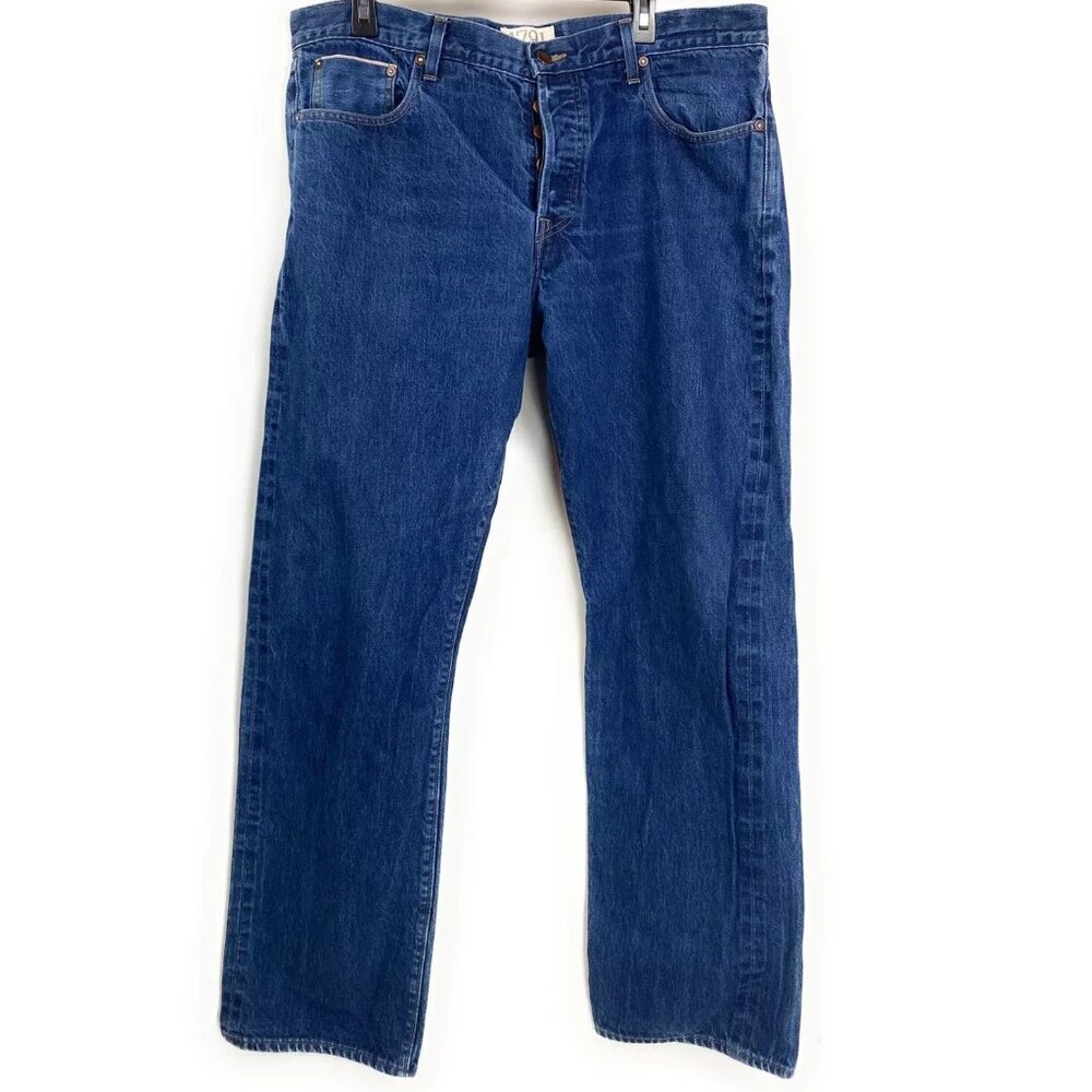 1791 Supply Co Selvage Denim Blue Jeans Straight Leg USA Made Mens 38X34